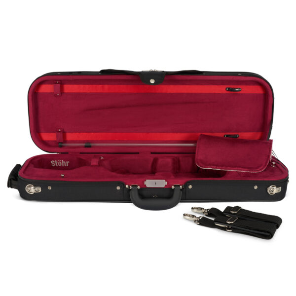 Stohr Superlight Violin Case BLACK/RED